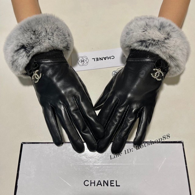 CHANEL專門店香奈兒秋冬懶兔毛羊皮手套手機觸屏 mmyj2680